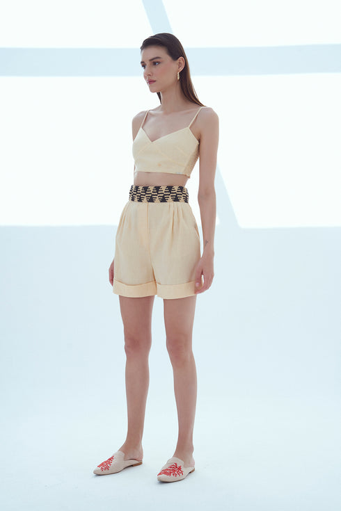 LINEN CROP TOP - Barrus London